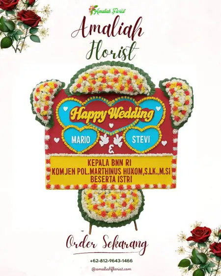 Papan Bunga Pernikahan Way Dadi Baru